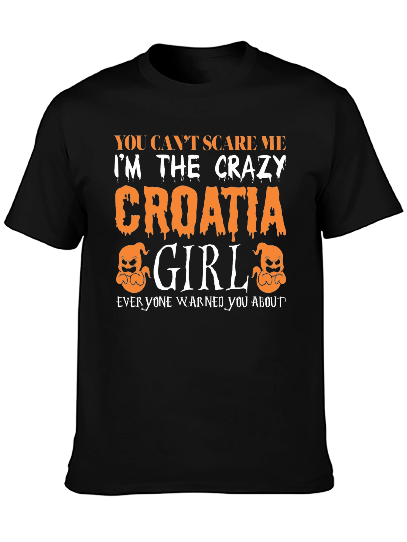 Crazy Croatia Girl Halloween T-Shirt