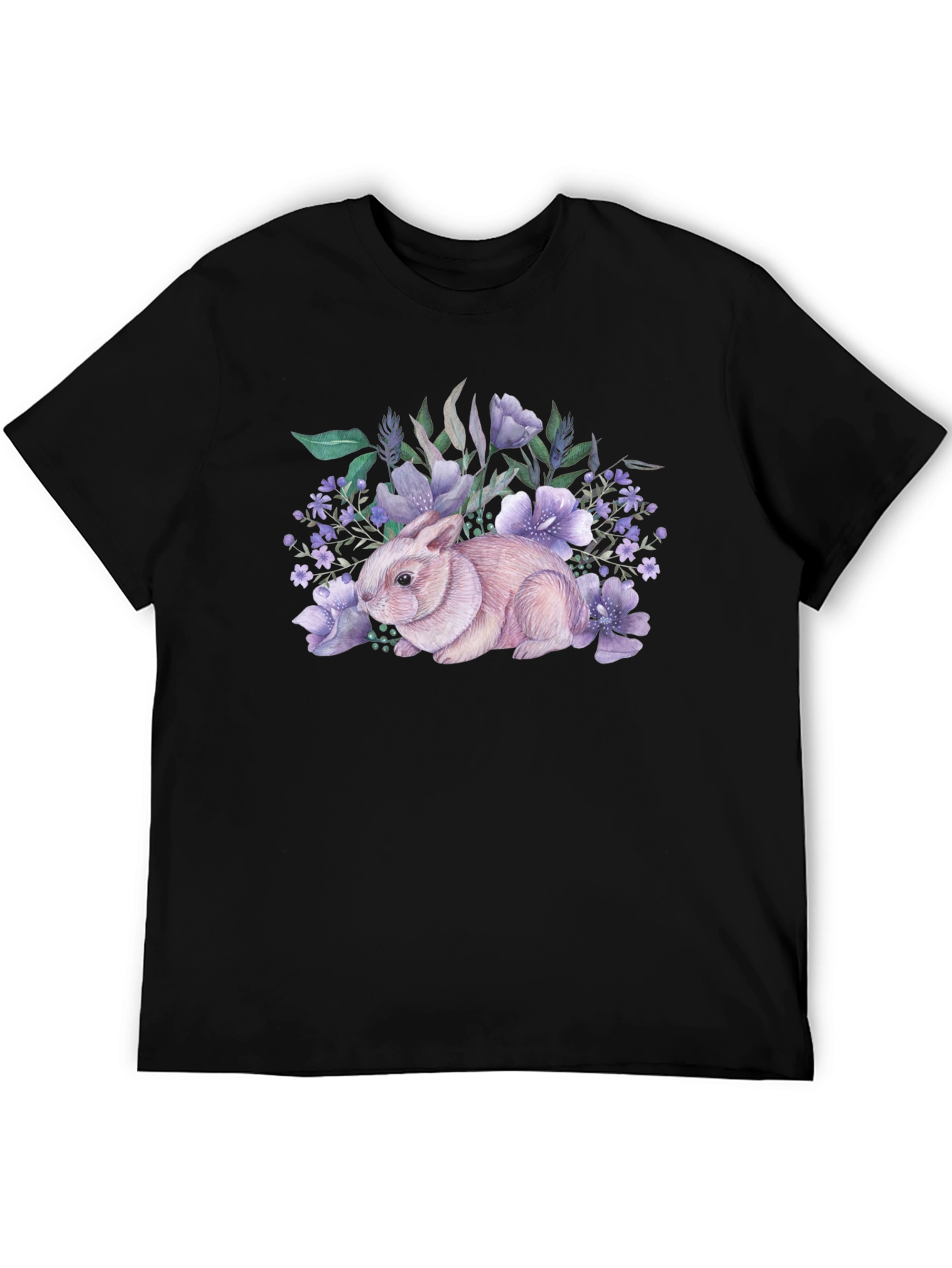 Floral Bunny Graphic T-Shirt