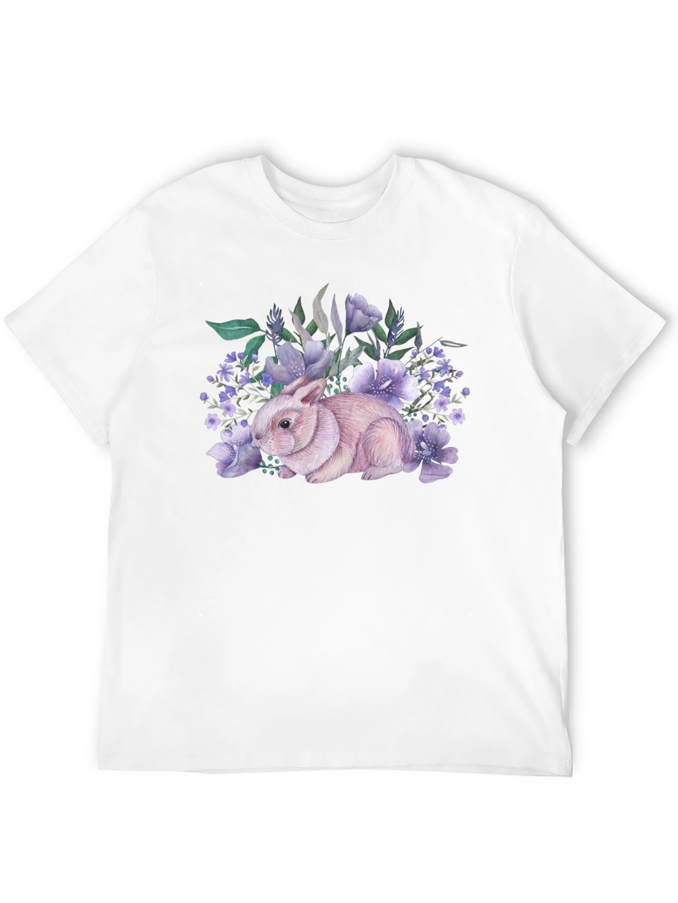 Floral Bunny Graphic T-Shirt