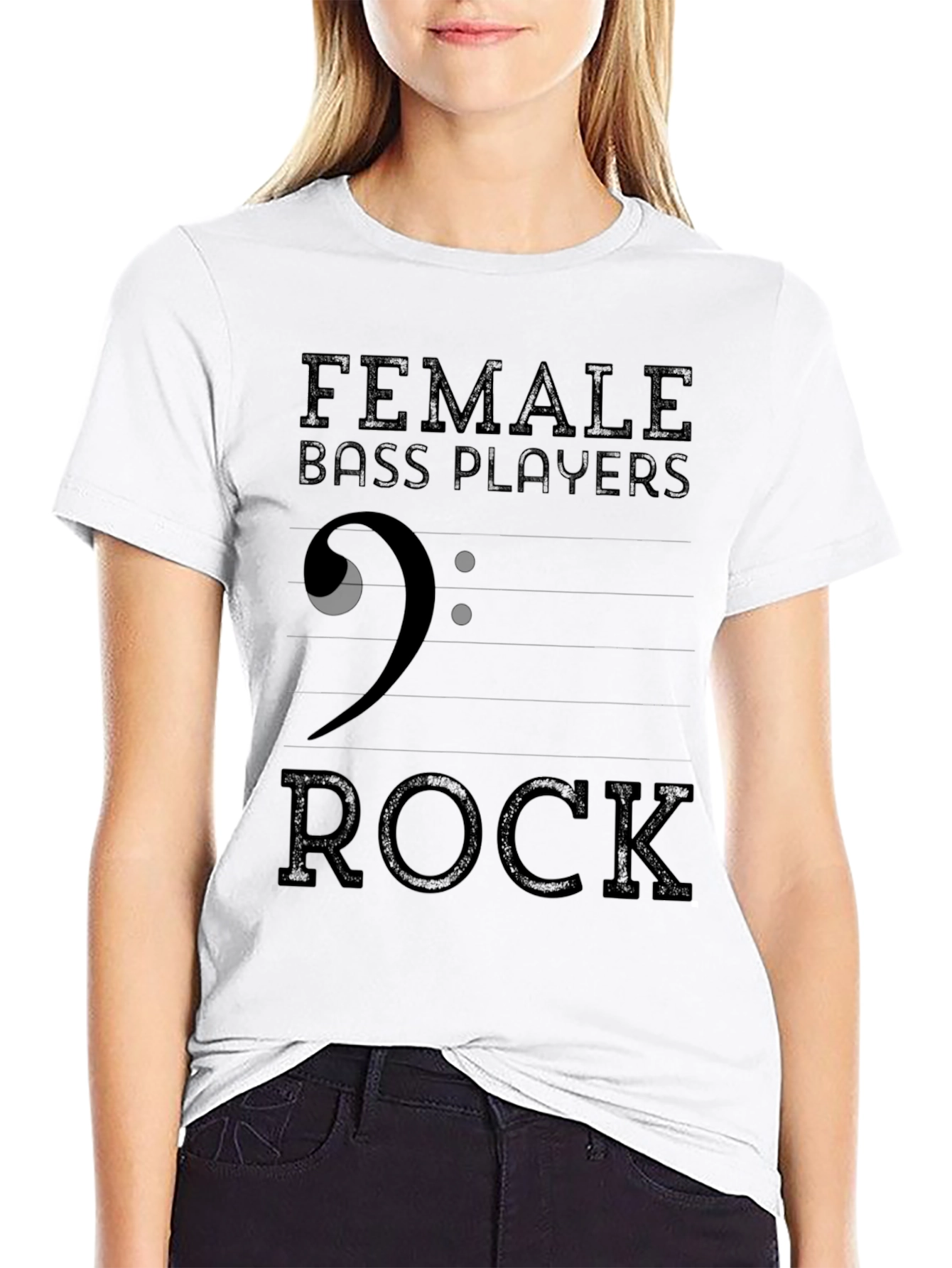 Female Bass Players Rock T-Shirt - Music Lover Tee