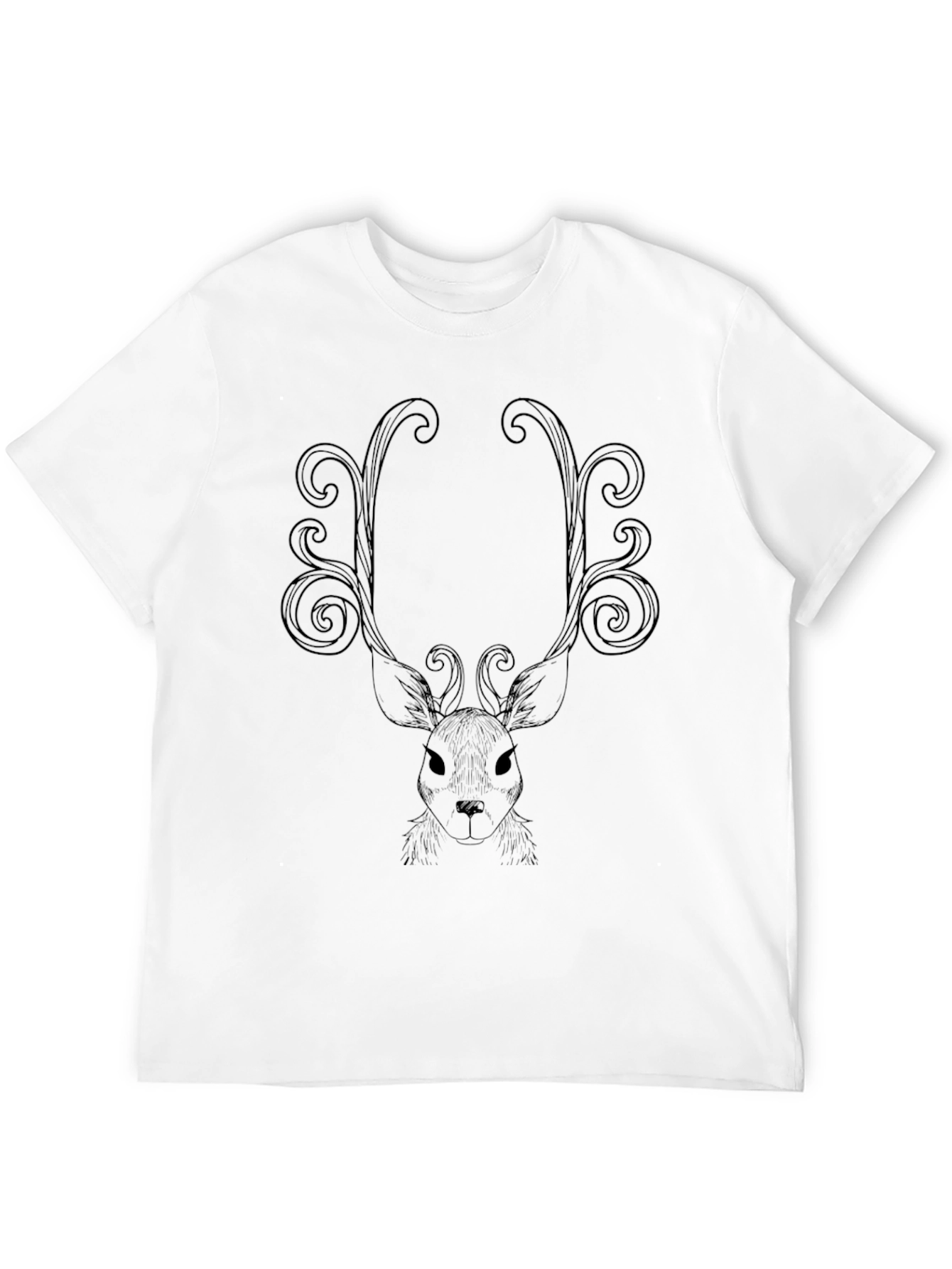 Black Deer Antler Graphic Tee