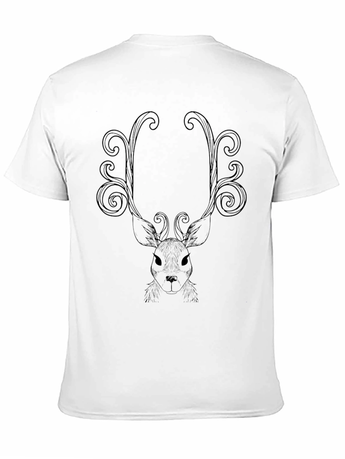 Black Deer Antler Graphic Tee