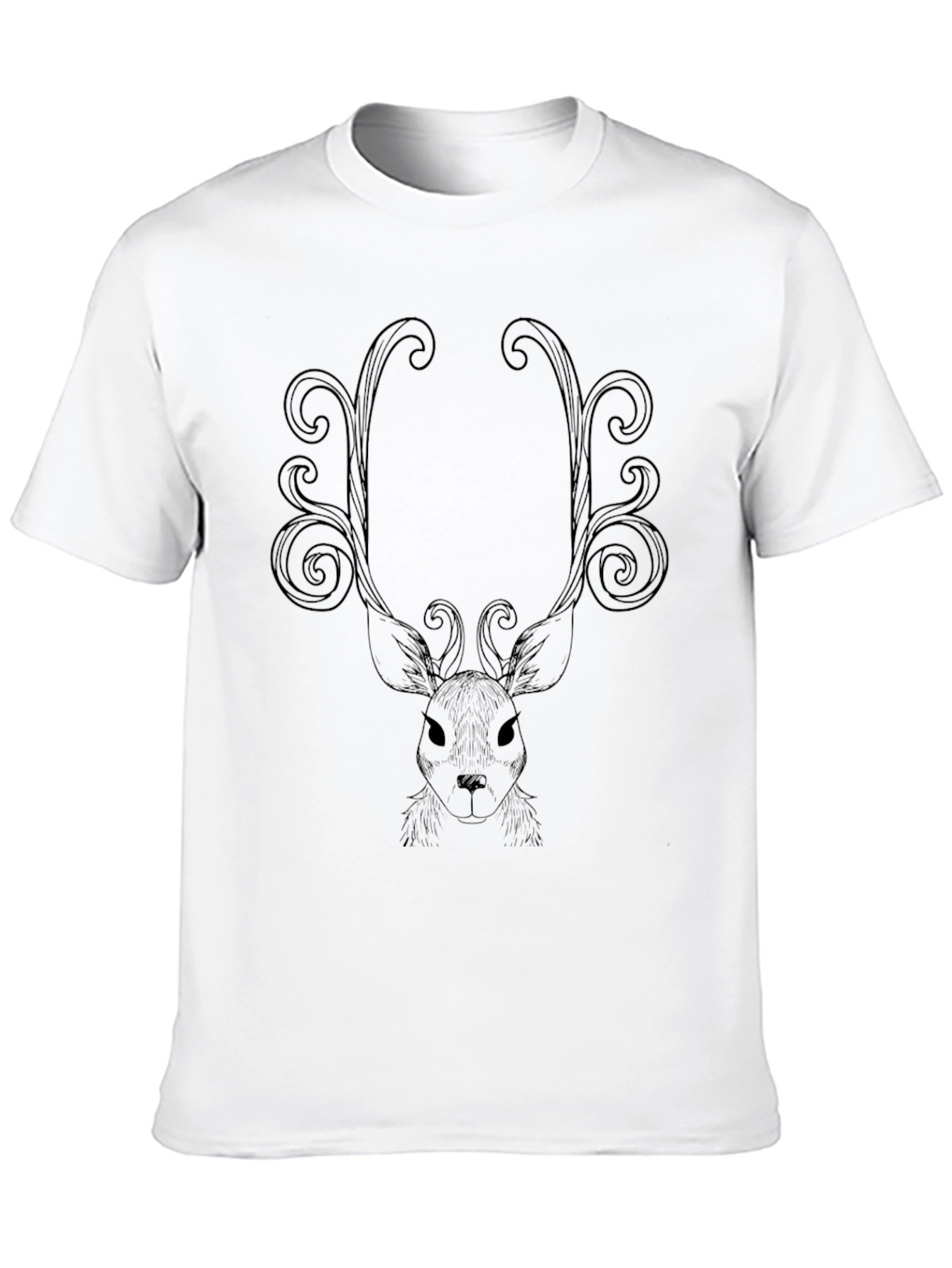 Black Deer Antler Graphic Tee