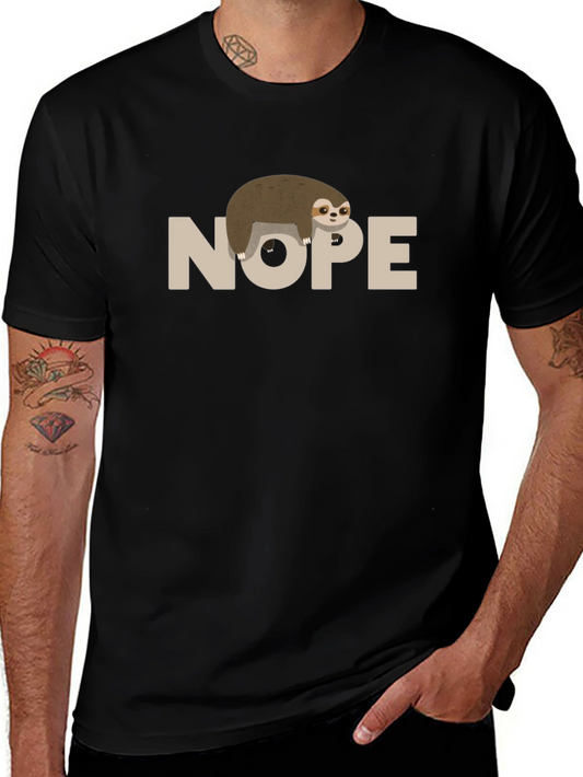 Nope Sloth T-Shirt - Funny Lazy Animal Tee