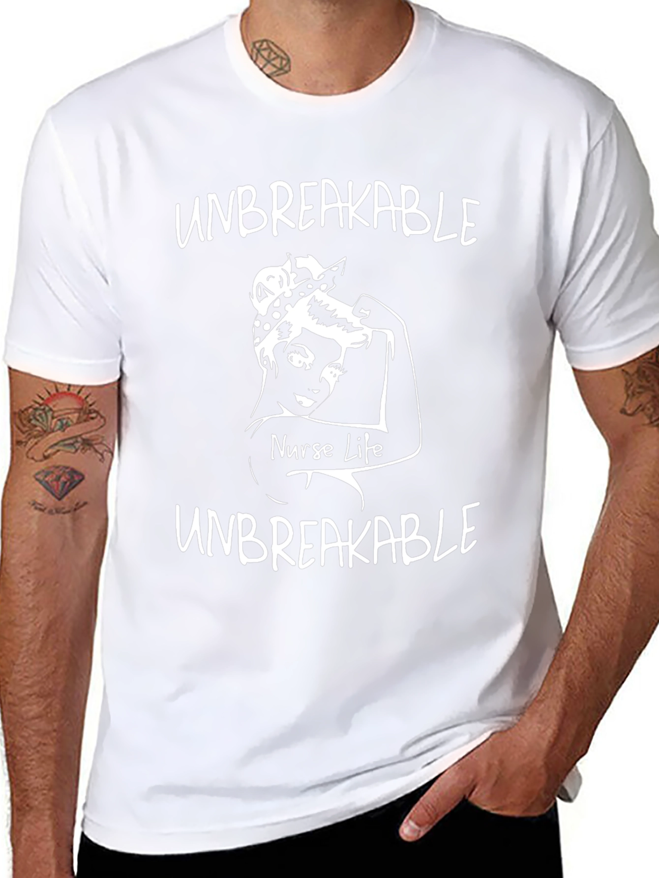 Unbreakable Nurse Life Graphic T-Shirt