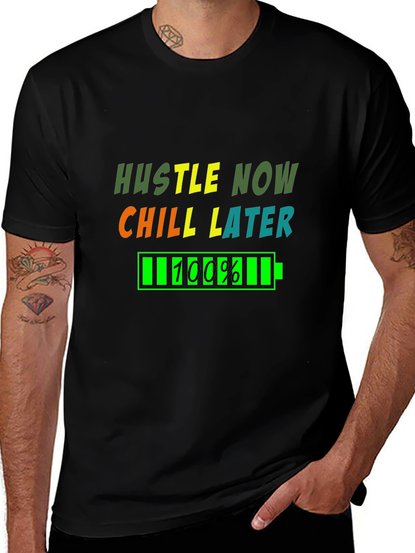 Hustle Now Chill Later Graphic T-Shirt