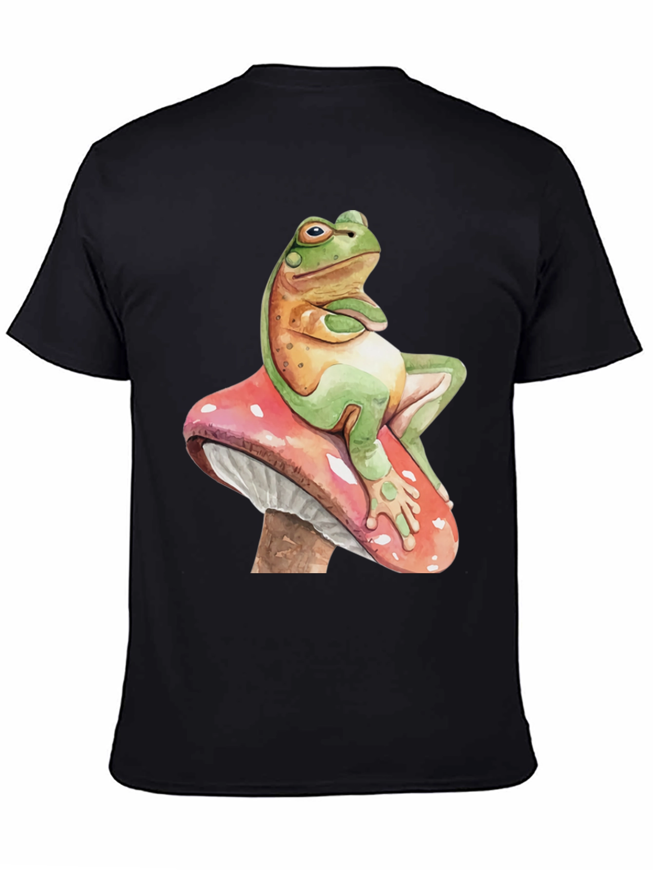 Frog on Mushroom Graphic Tee - Whimsical Design