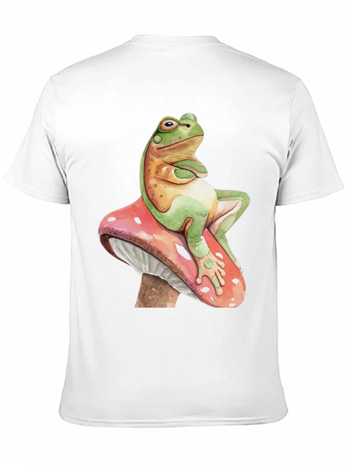 Frog on Mushroom Graphic Tee - Whimsical Design