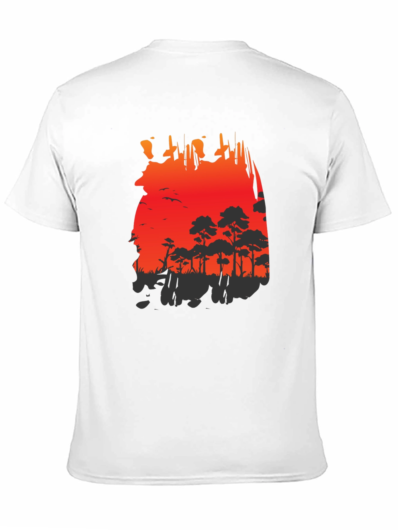 Red Sunset Forest Graphic Tee