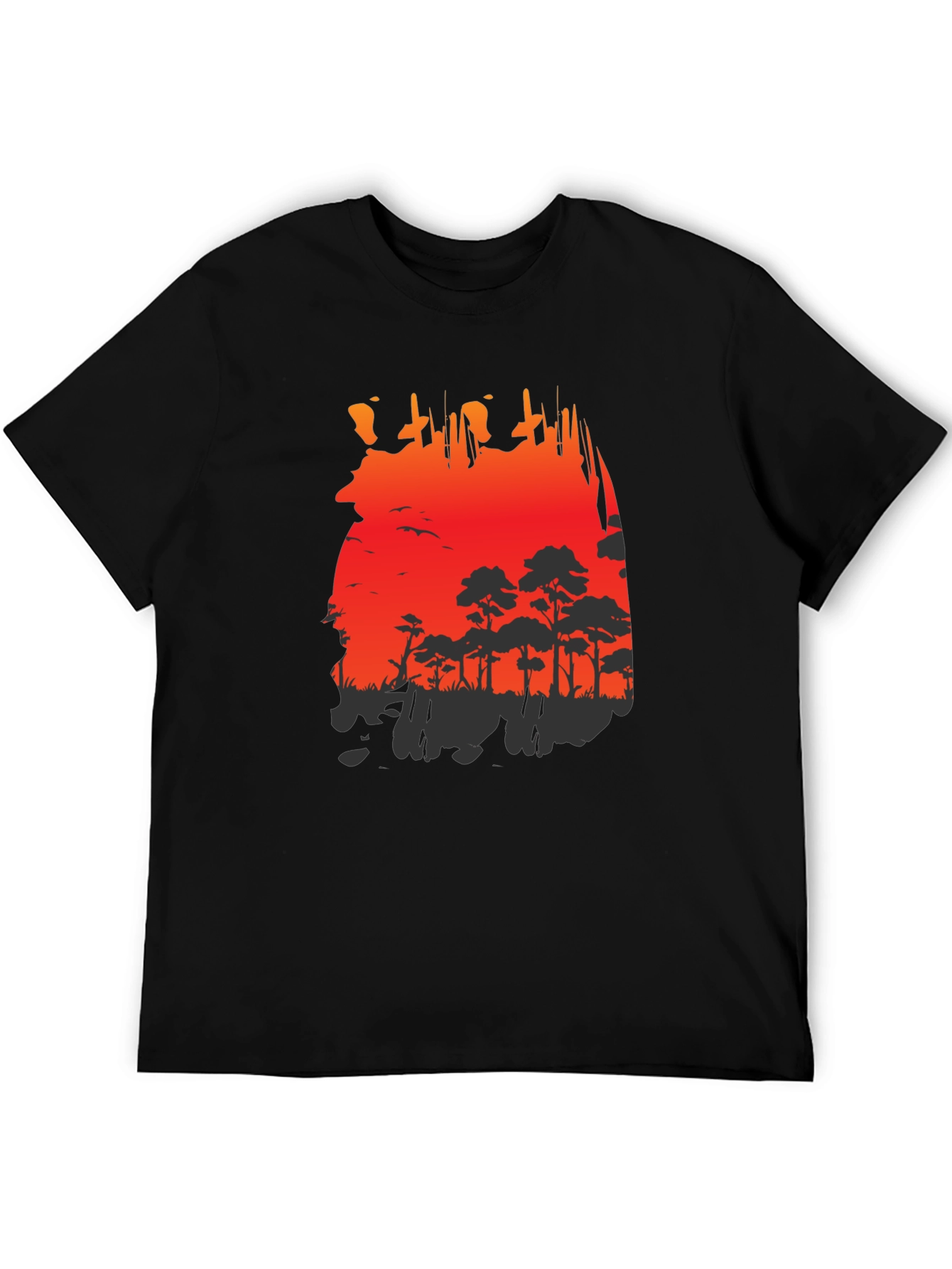 Red Sunset Forest Graphic Tee