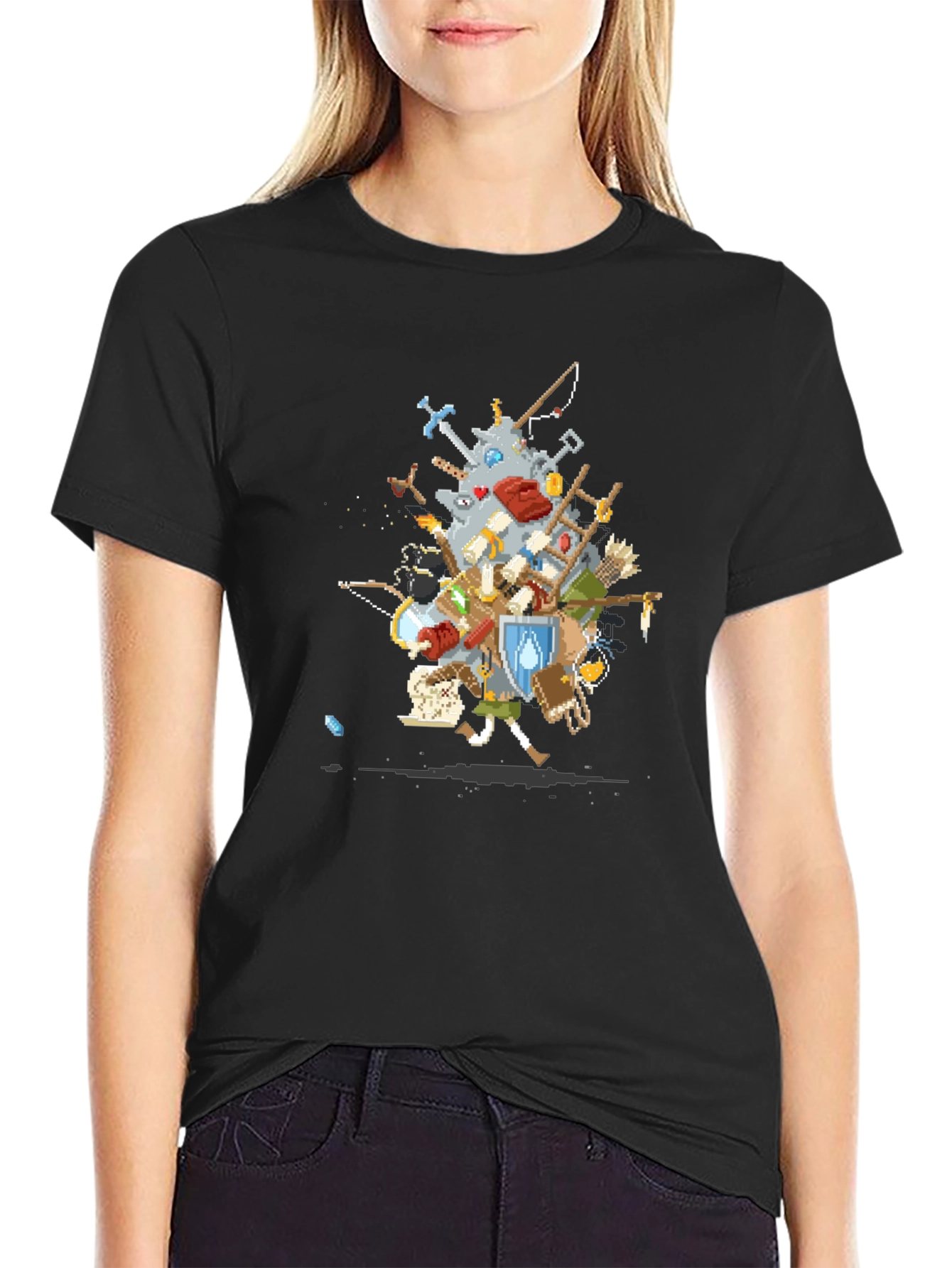 RPG Inventory Black T-Shirt