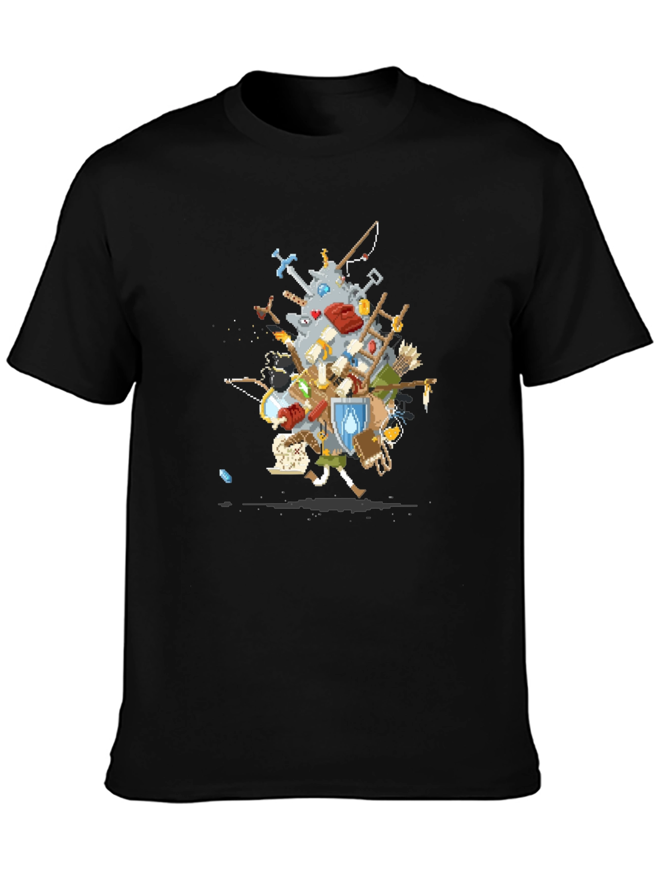 RPG Inventory Black T-Shirt