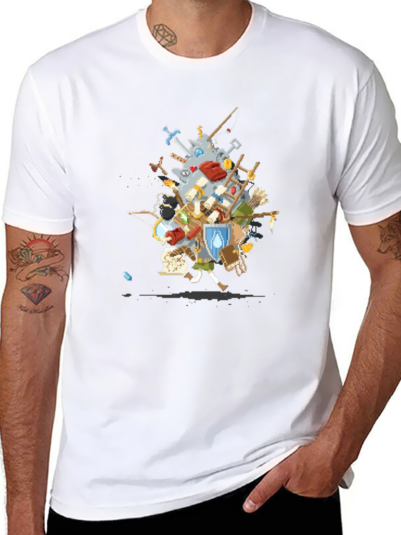 RPG Inventory Black T-Shirt