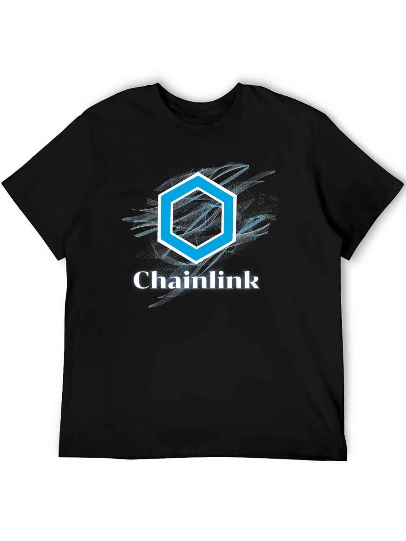 Chainlink T-Shirt - Crypto Logo Graphic Tee - Black