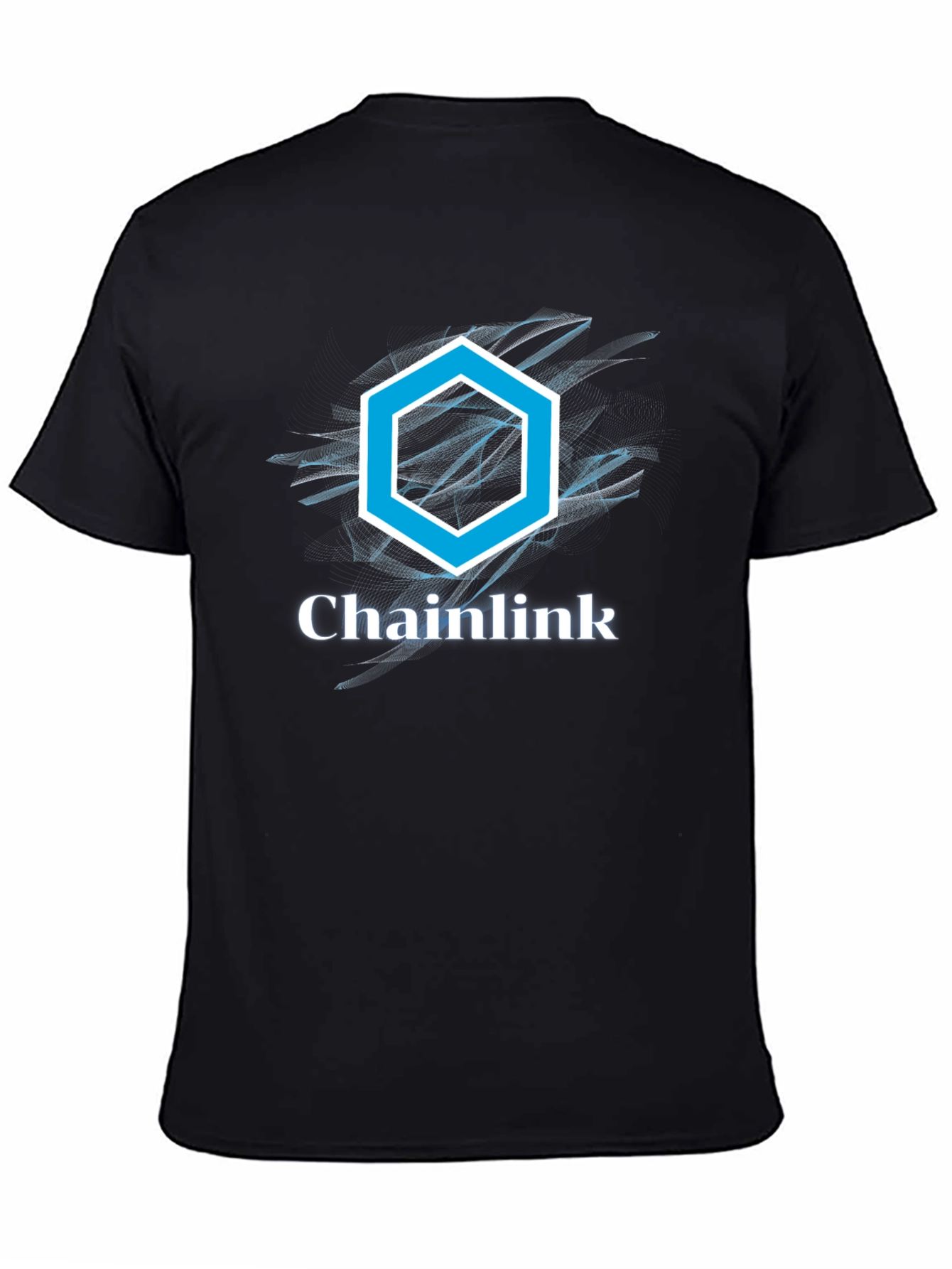 Chainlink T-Shirt - Crypto Logo Graphic Tee - Black