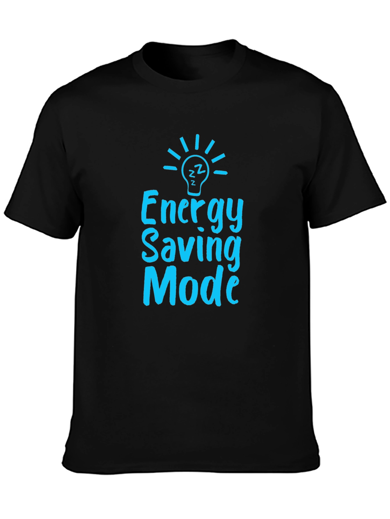 Energy Saving Mode Graphic T-Shirt - Black