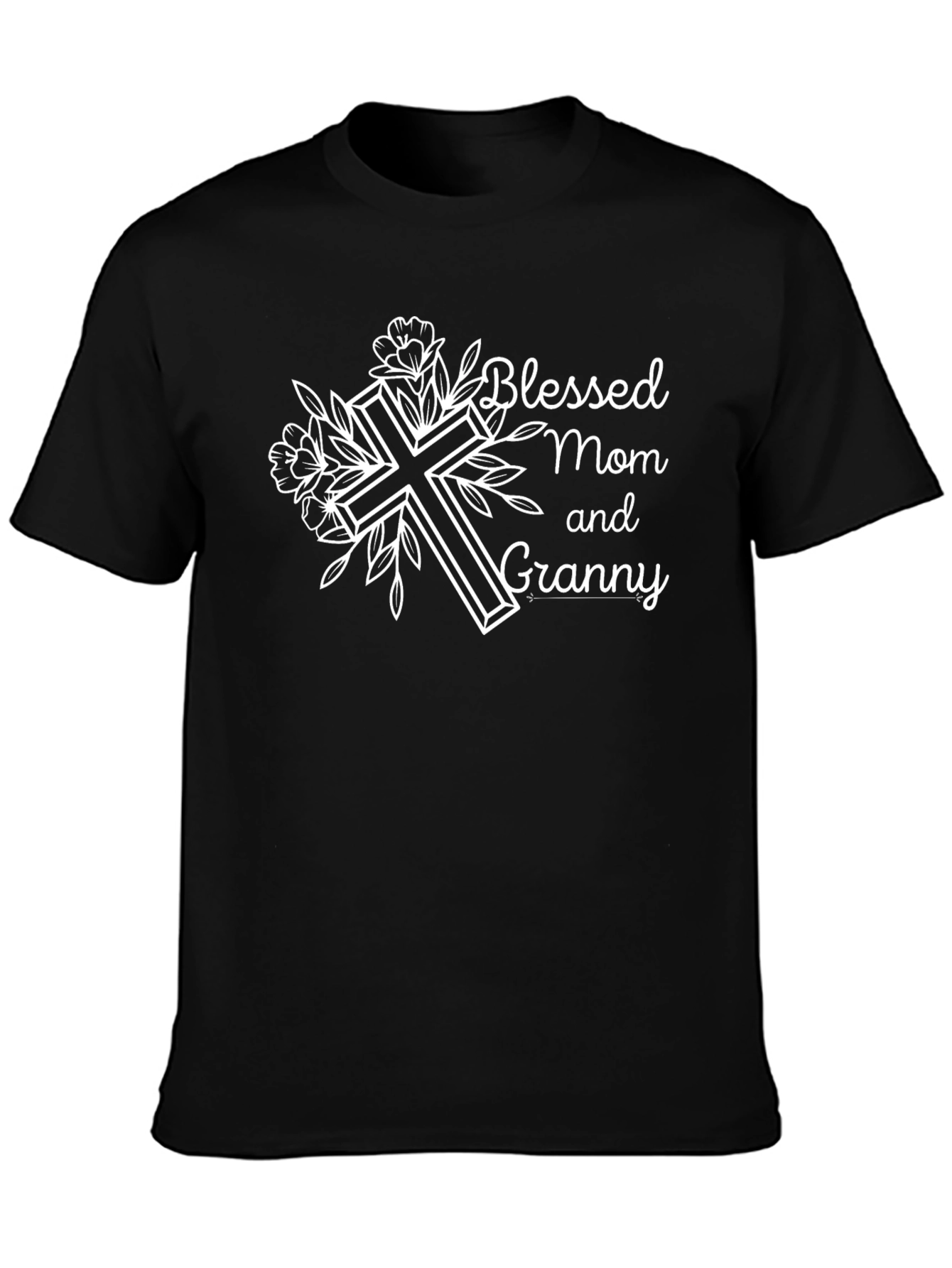 Blessed Mom and Granny Black T-Shirt