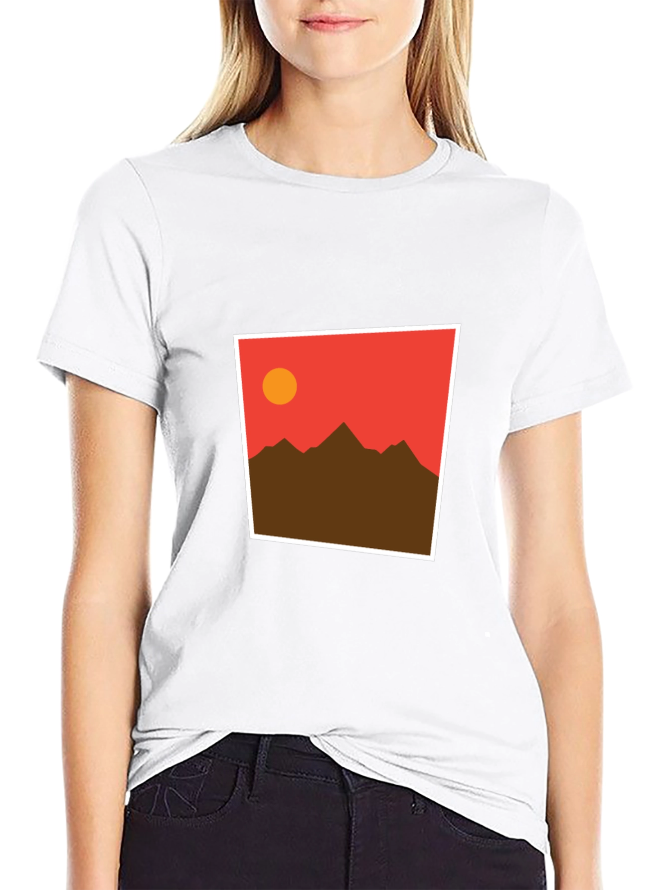 Sunset Mountain Graphic Tee - Soft Cotton Blend
