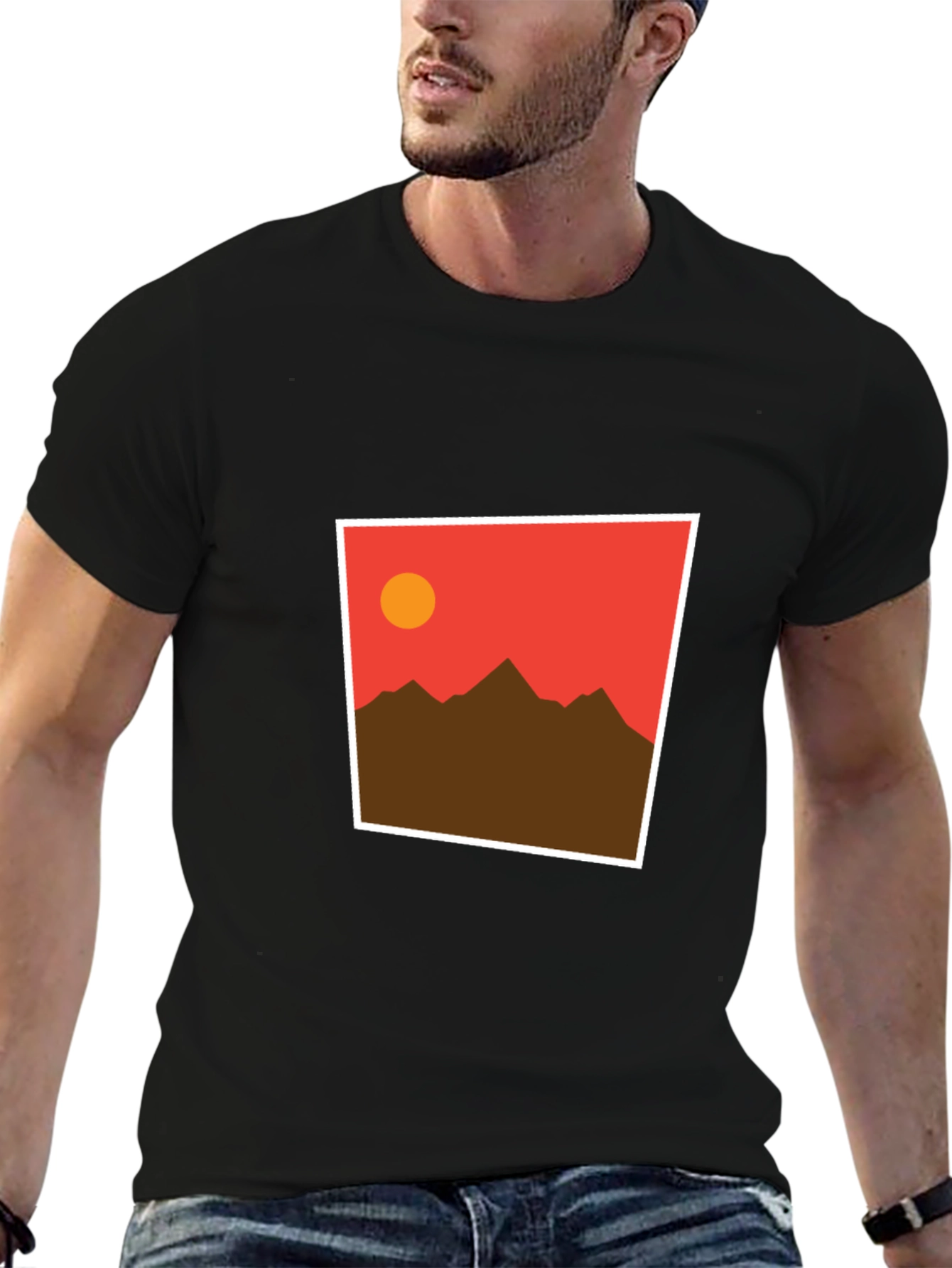 Sunset Mountain Graphic Tee - Soft Cotton Blend
