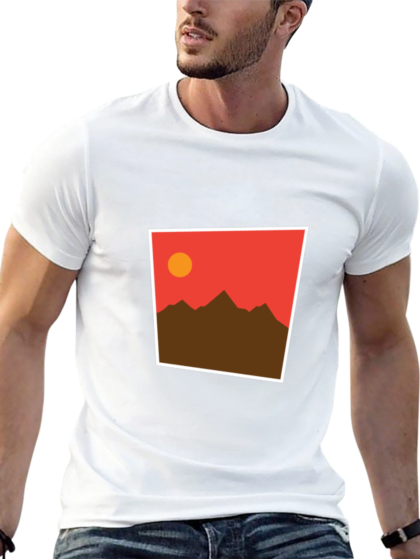 Sunset Mountain Graphic Tee - Soft Cotton Blend