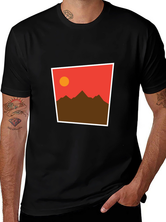 Sunset Mountain Graphic Tee - Soft Cotton Blend