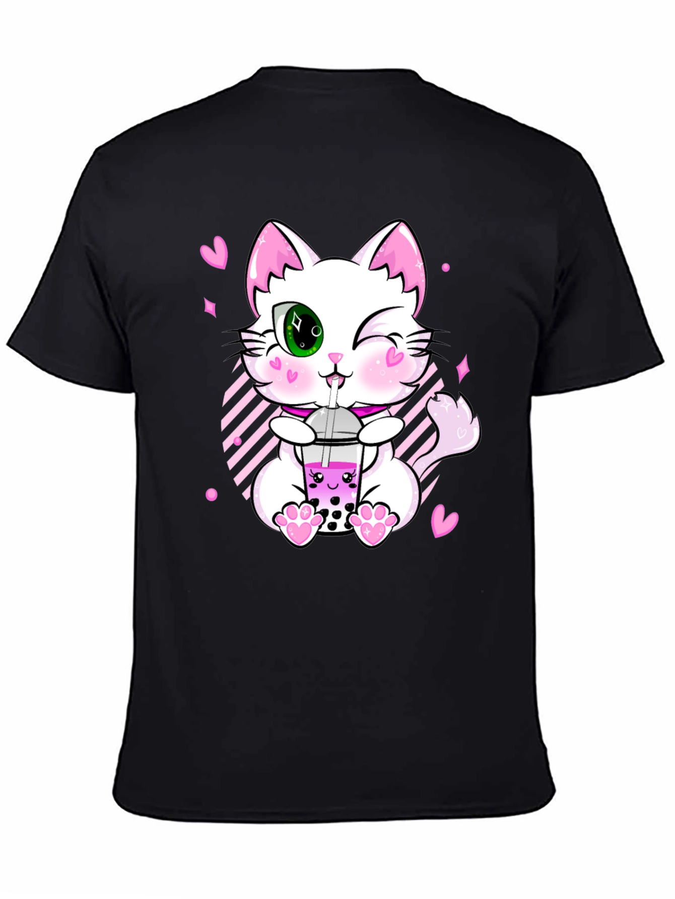 Kawaii Cat Boba Tea T-Shirt - Cute Anime Style