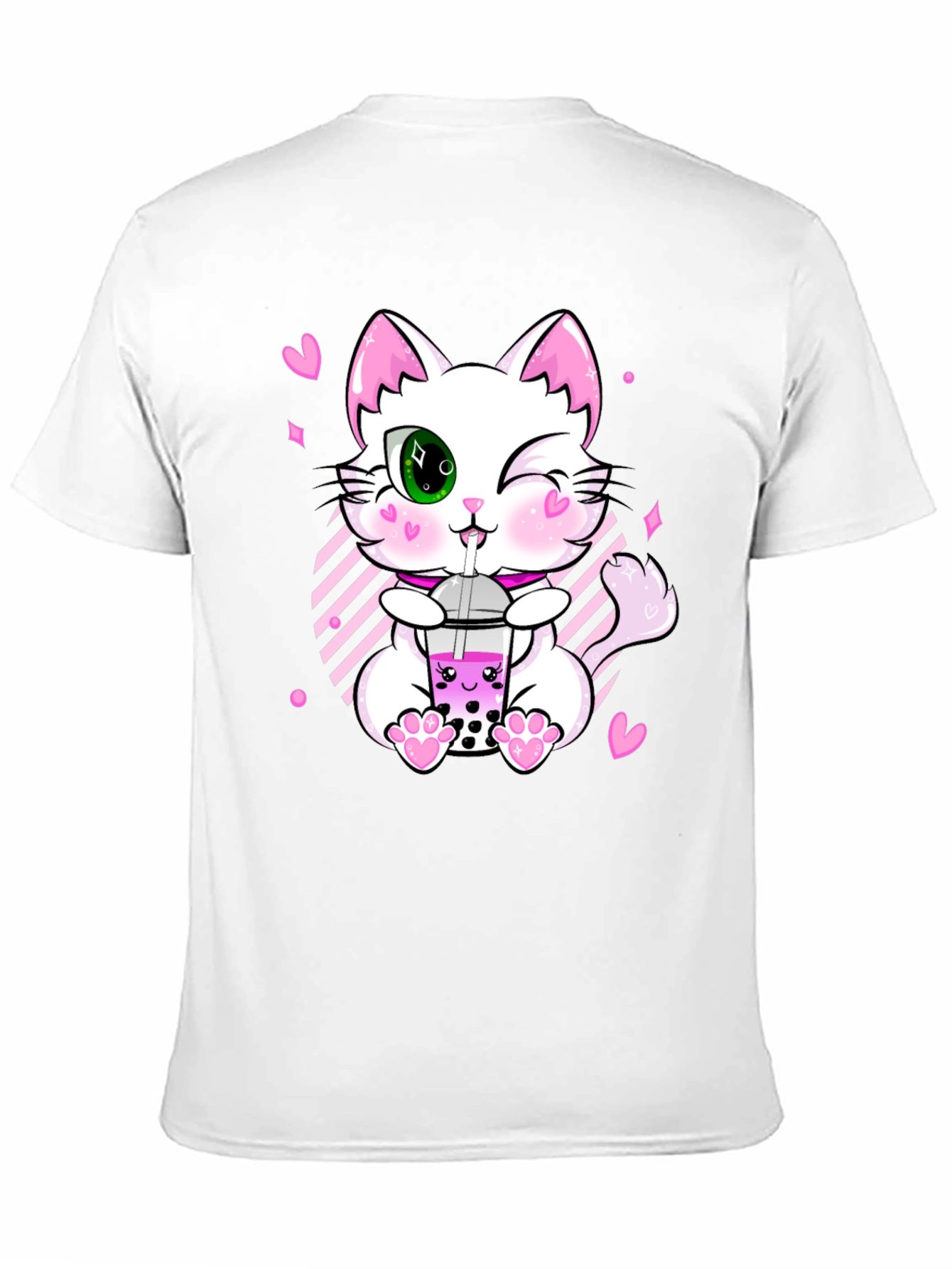 Kawaii Cat Boba Tea T-Shirt - Cute Anime Style