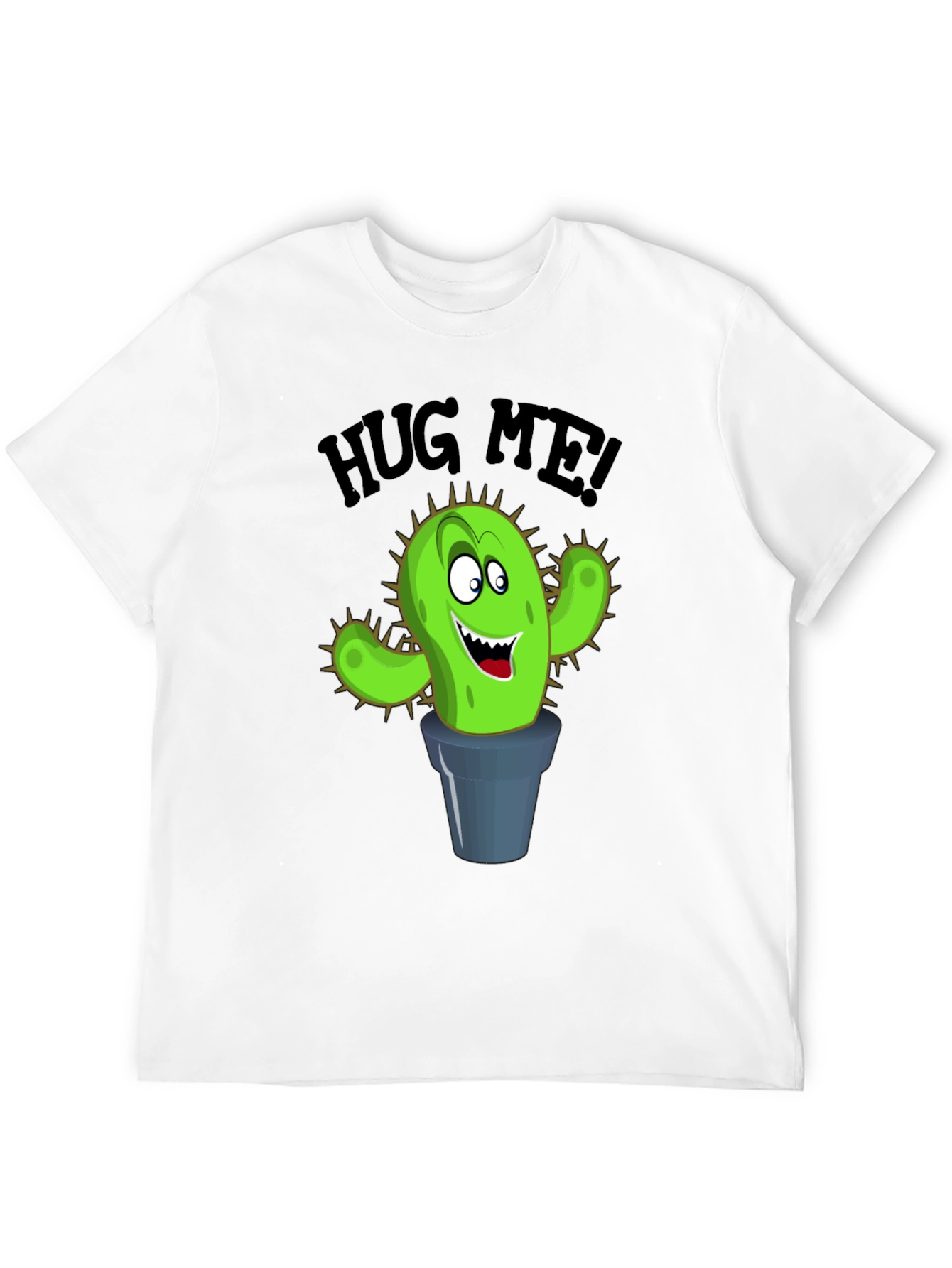 Hug Me Cactus Graphic T-Shirt - Funny Novelty Tee