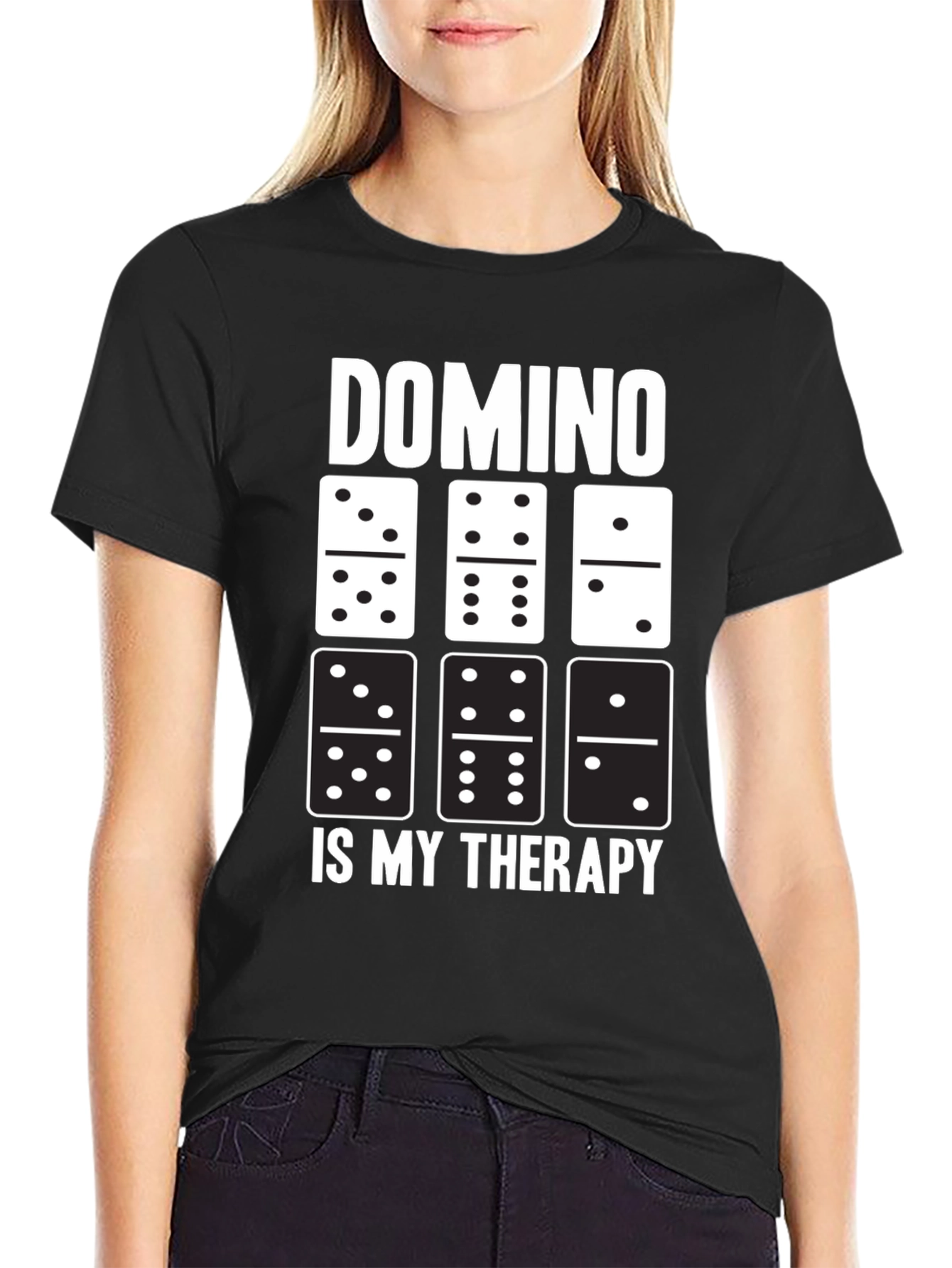 Domino Therapy T-Shirt - Playful Graphic Tee