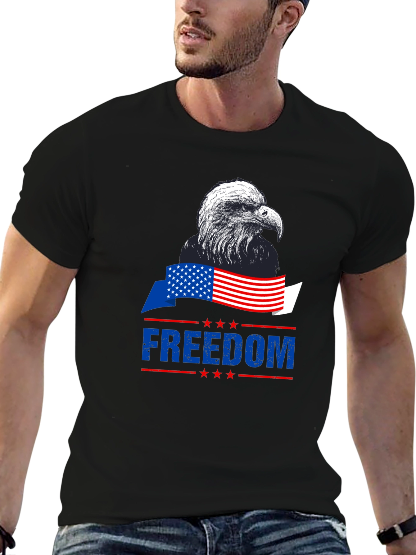 Patriotic Eagle Freedom T-Shirt - American Pride