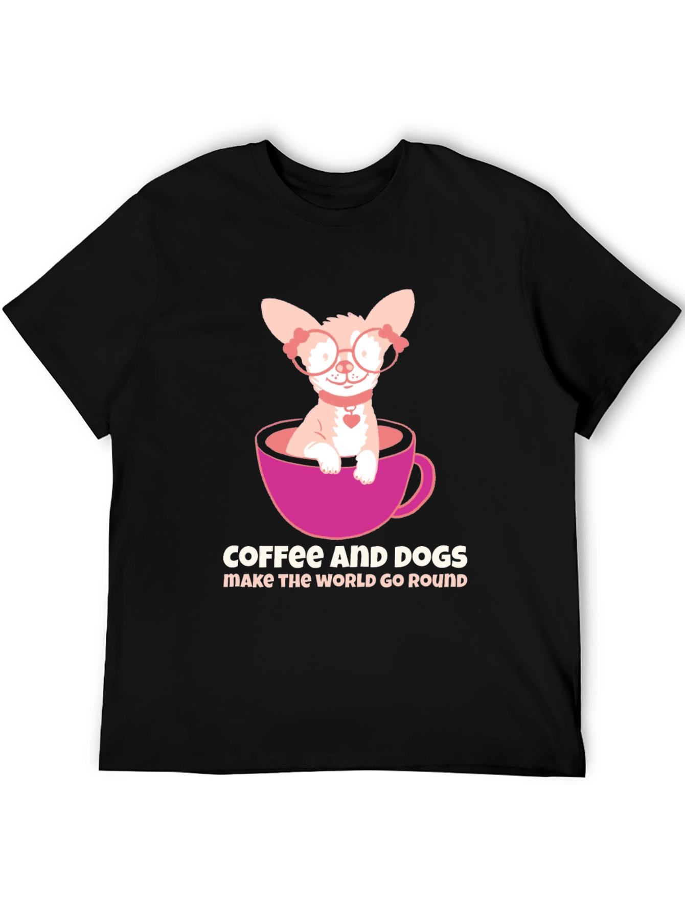 Coffee & Dogs T-Shirt: Cute Chihuahua Tee