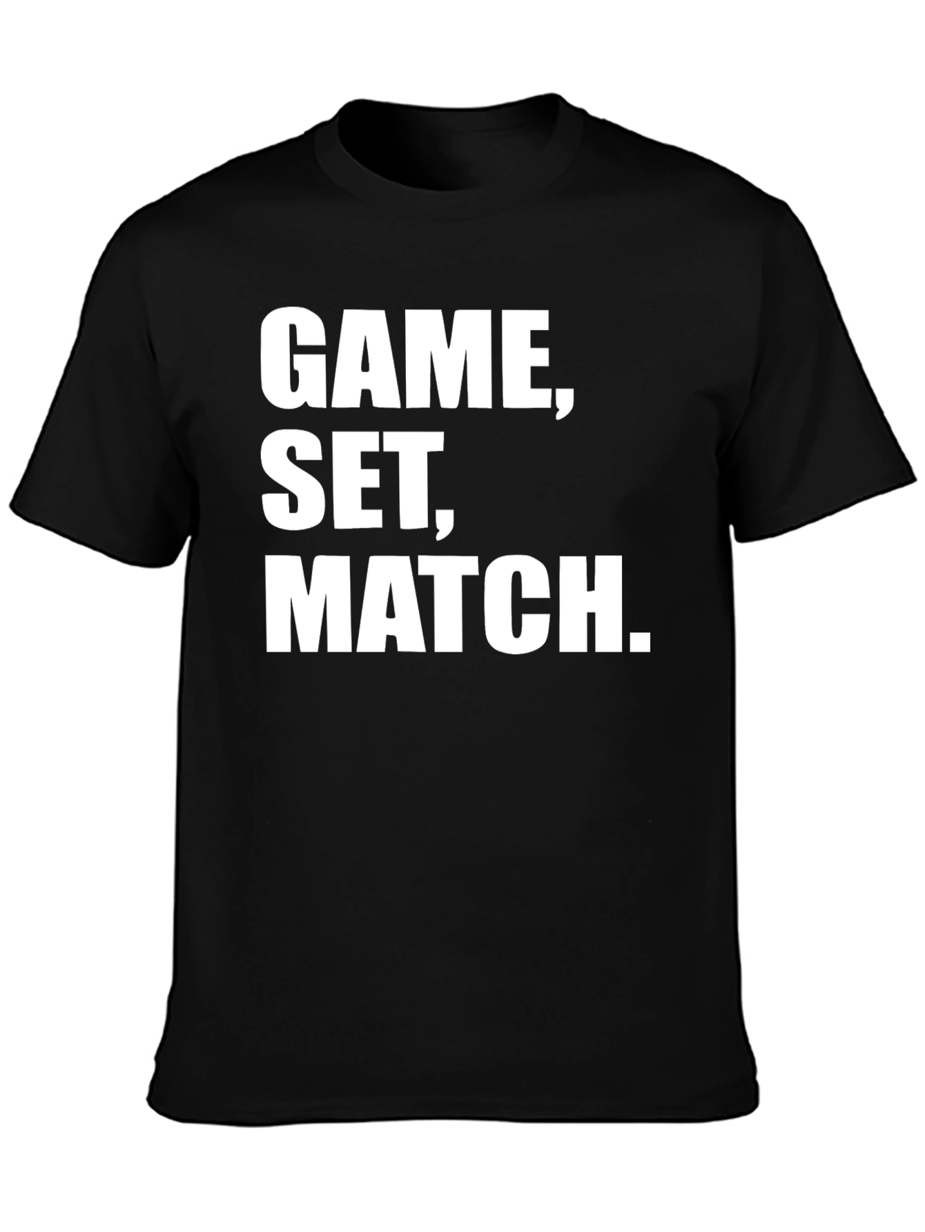 Game Set Match Black T-Shirt