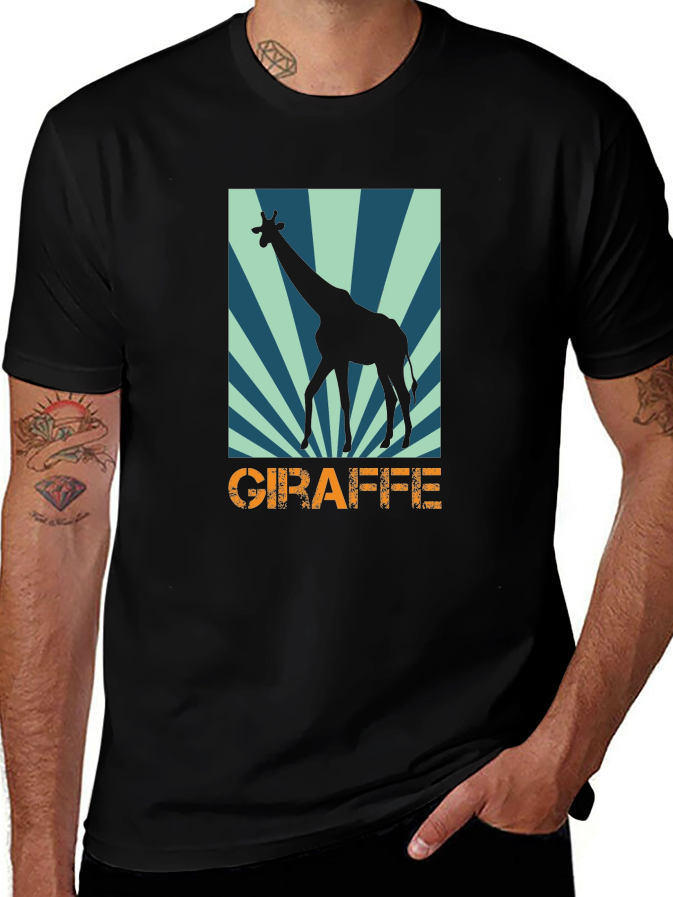 Giraffe Graphic Tee - Stylish Animal Print T-Shirt