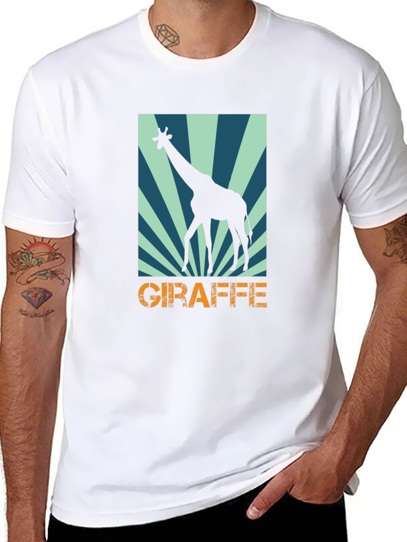 Giraffe Graphic Tee - Stylish Animal Print T-Shirt