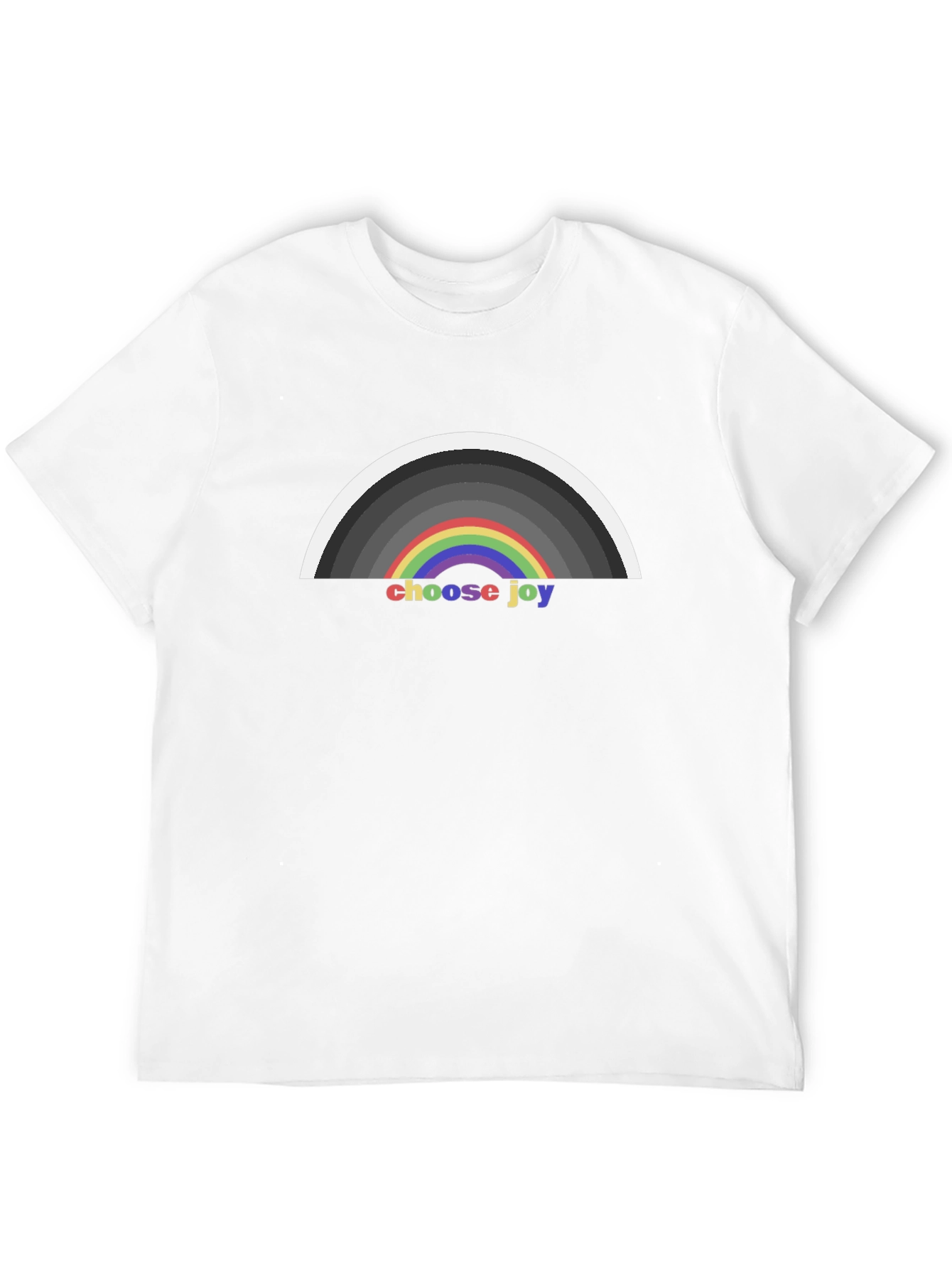 Choose Joy Rainbow Graphic T-Shirt - Black