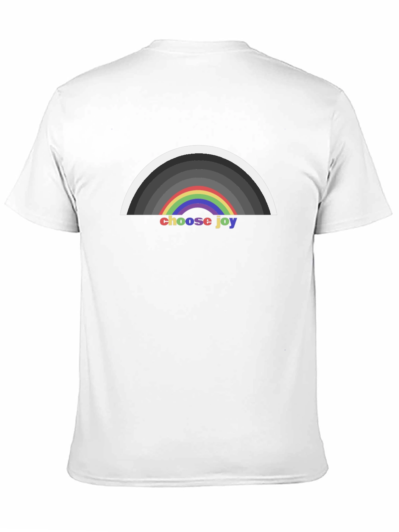 Choose Joy Rainbow Graphic T-Shirt - Black