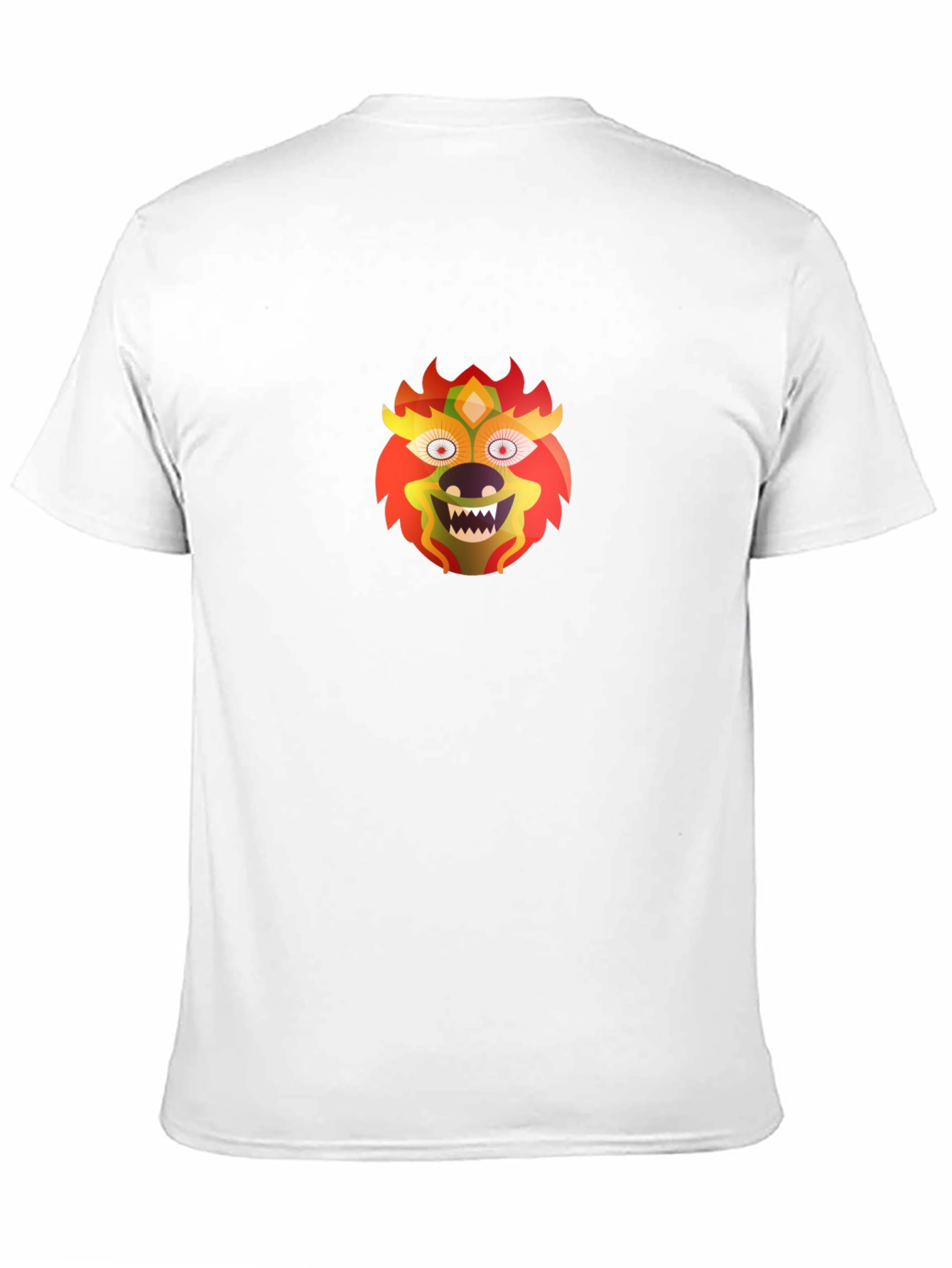 Bold Lion Mask Graphic Black Tee