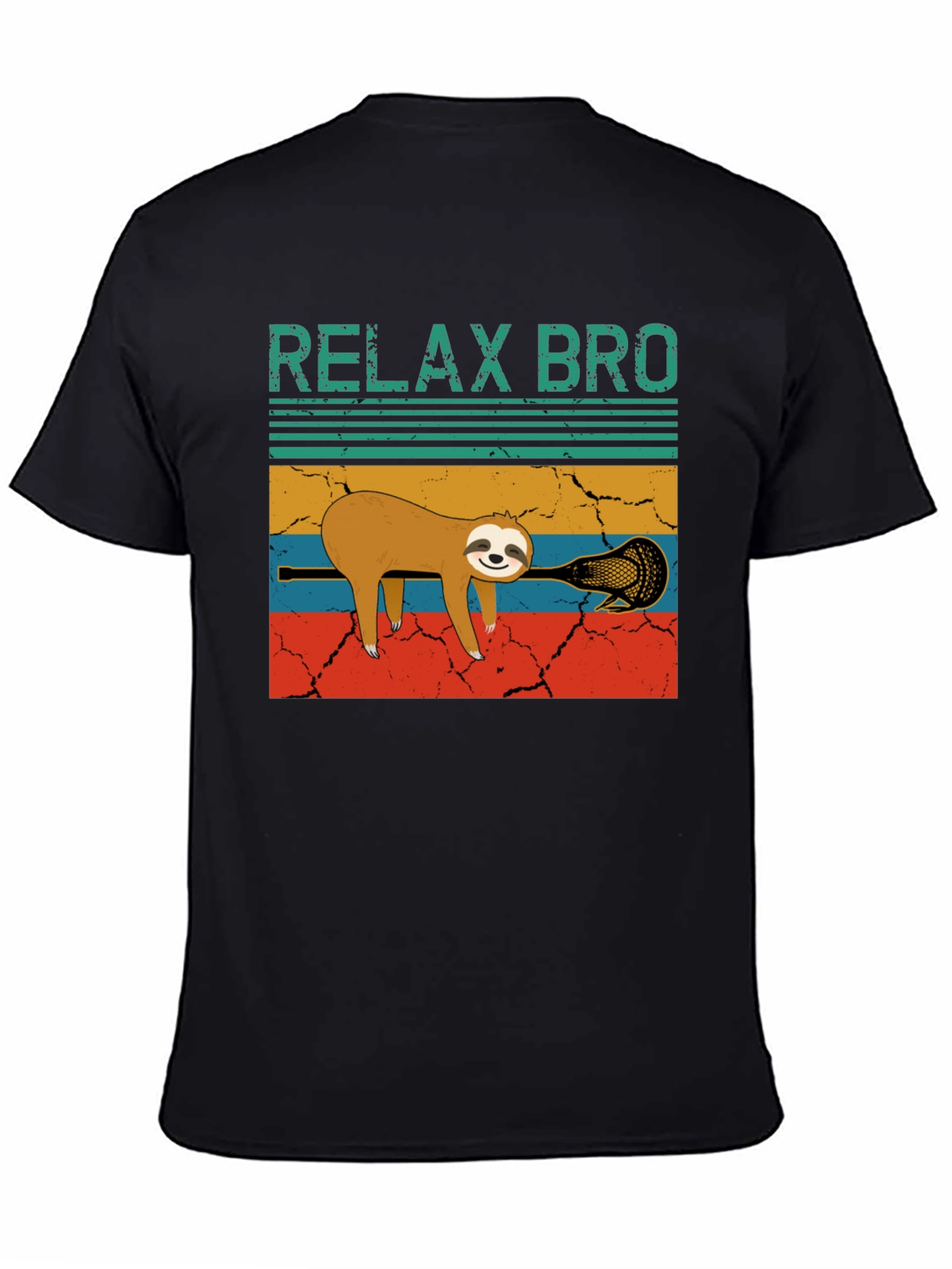 Relax Bro Sloth Lacrosse Graphic Tee