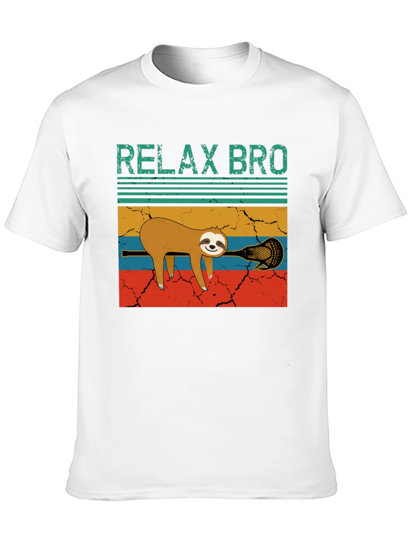 Relax Bro Sloth Lacrosse Graphic Tee