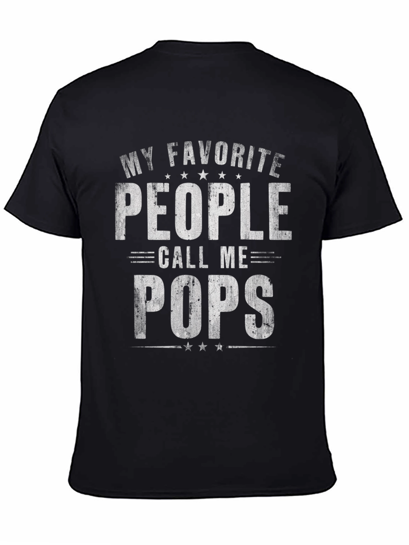 My Favorite People Call Me Pops Black T-Shirt