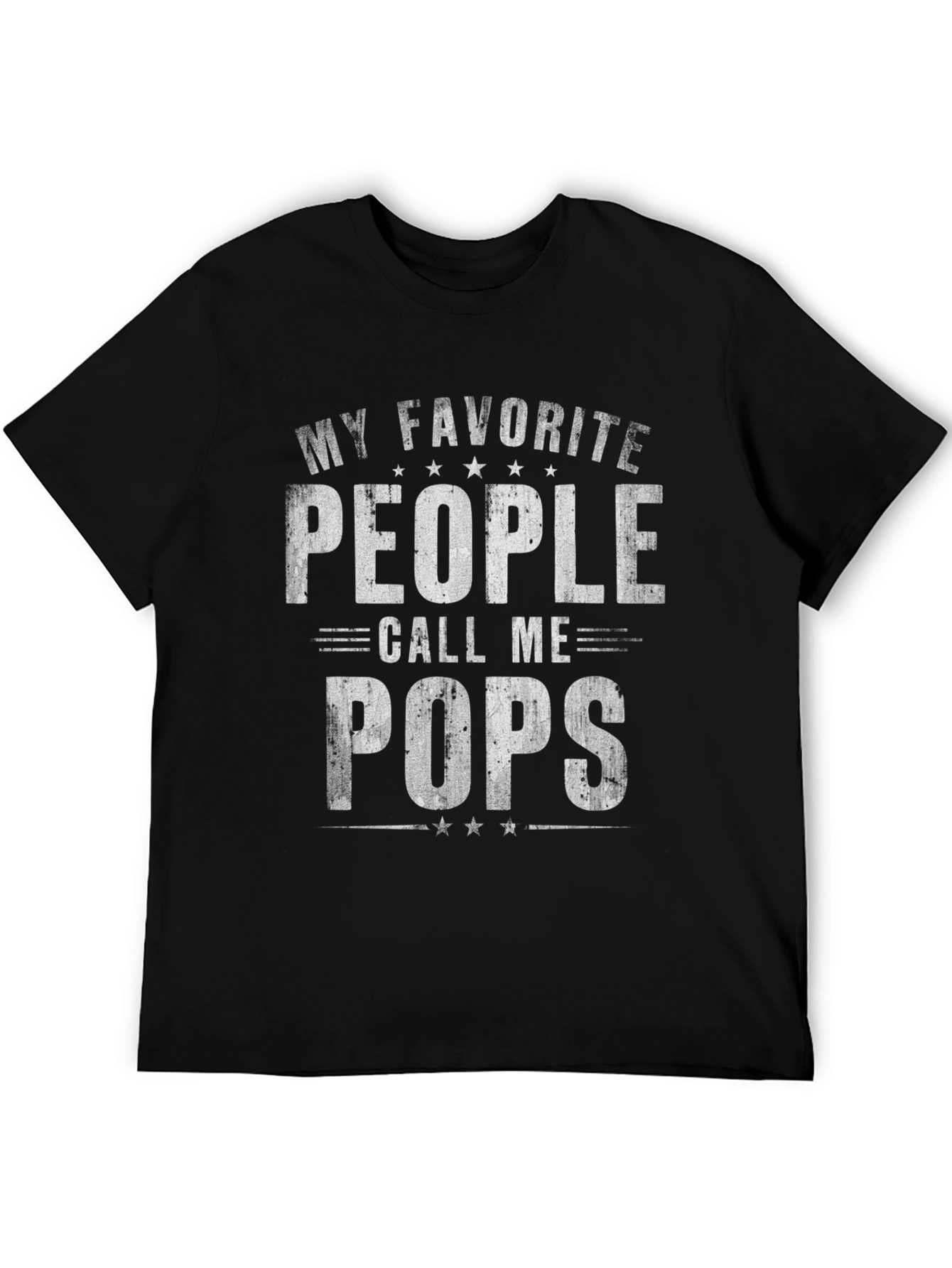 My Favorite People Call Me Pops Black T-Shirt