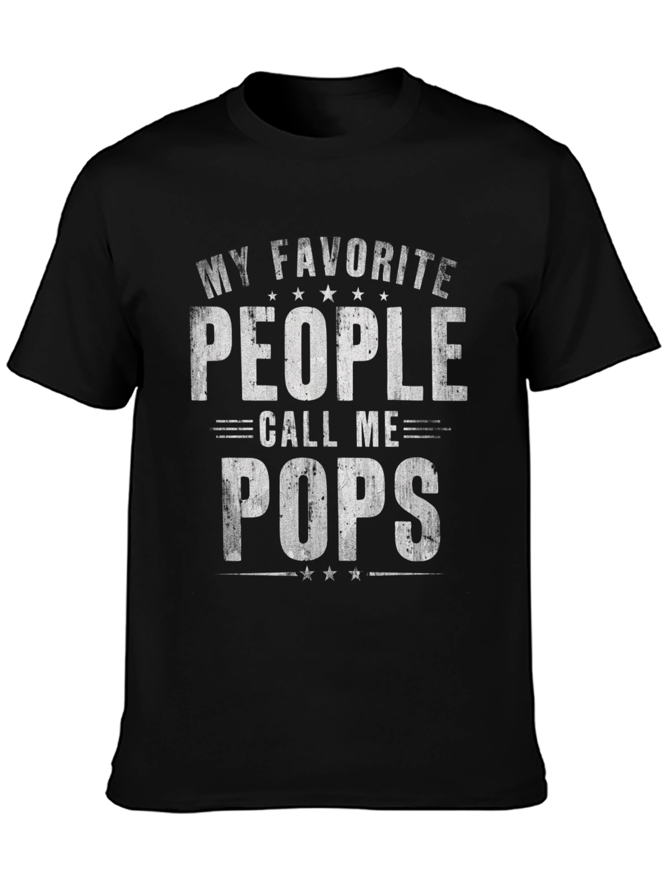 My Favorite People Call Me Pops Black T-Shirt