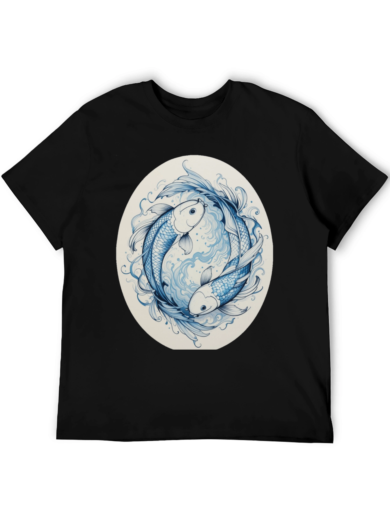 Yin Yang Koi Fish Graphic Tee
