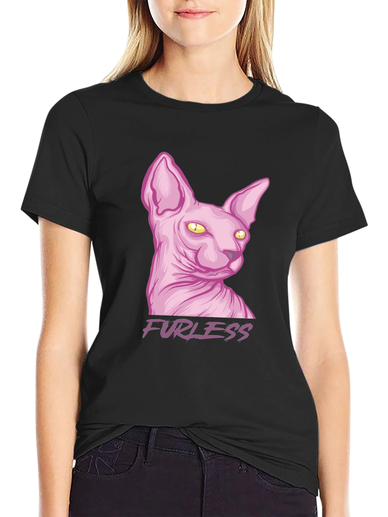 Furless Cat T-Shirt - Sphynx Cat Tee
