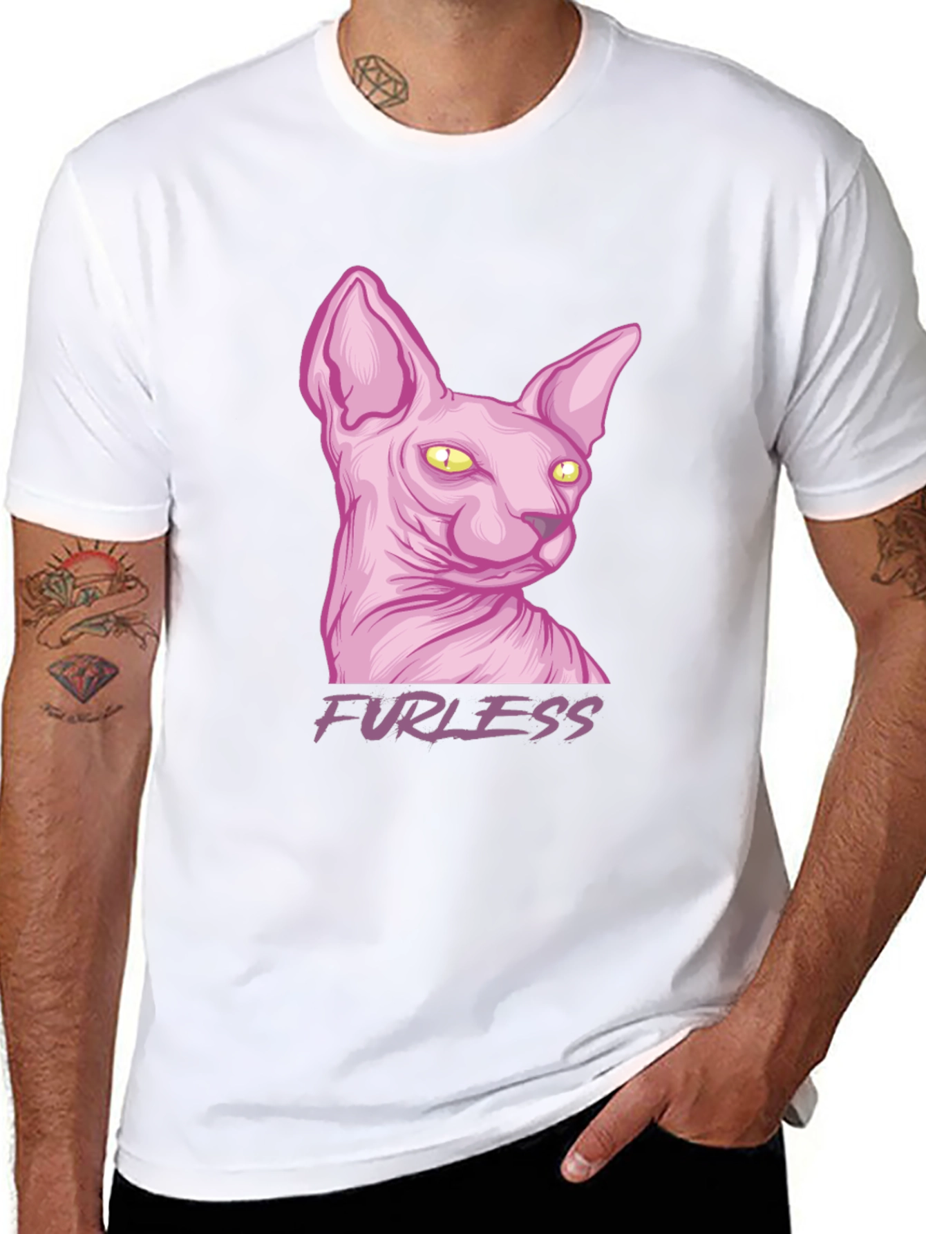Furless Cat T-Shirt - Sphynx Cat Tee