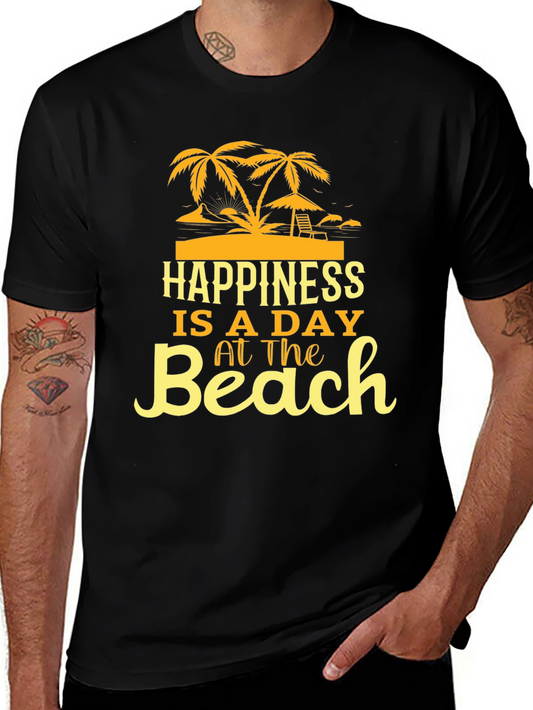 Happiness Is A Day At The Beach Graphic T-Shirt