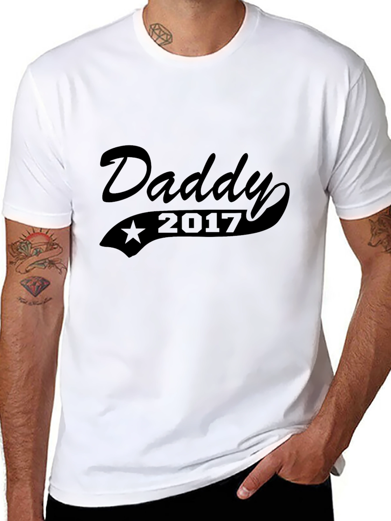 Daddy 2017 Black Graphic T-Shirt