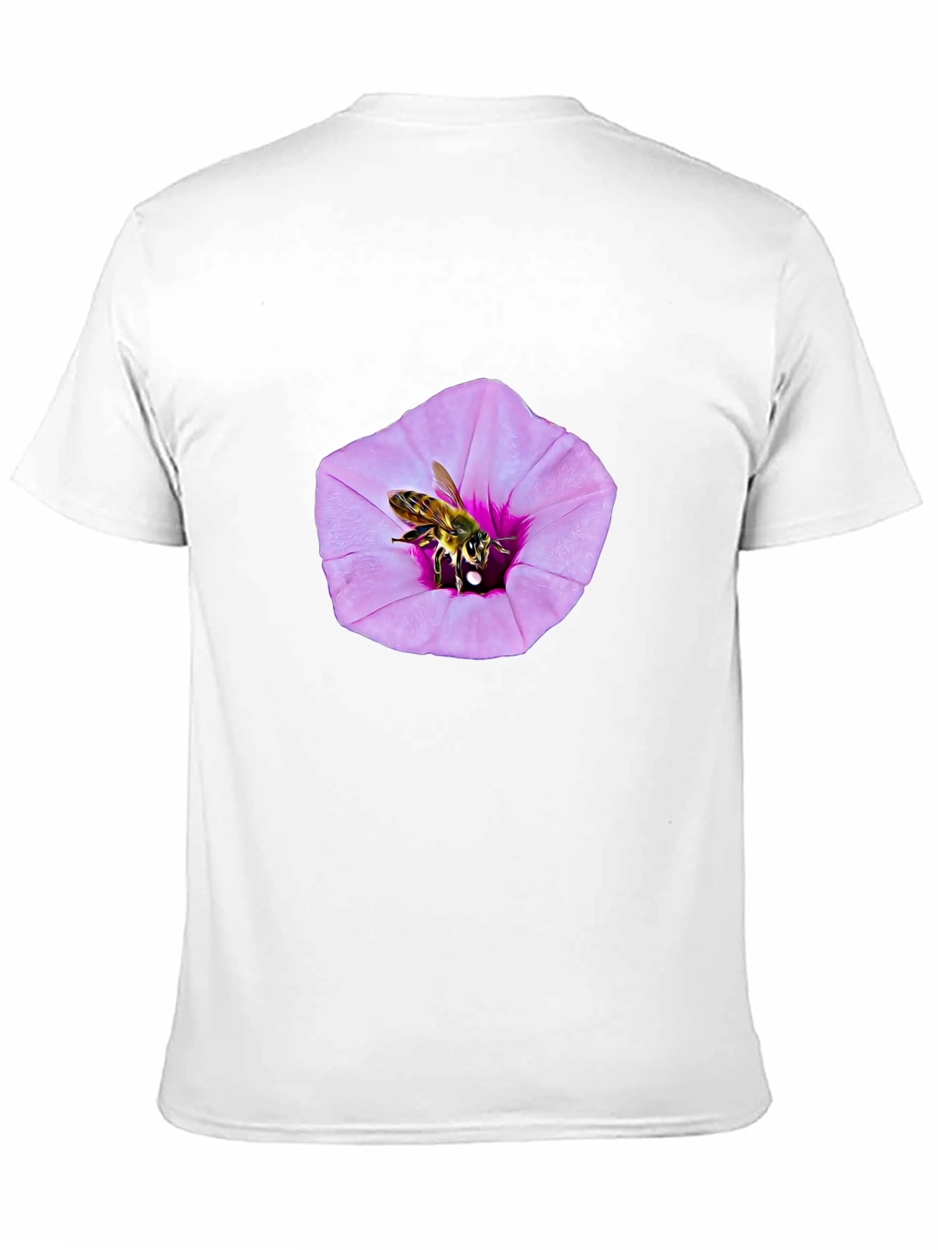 Bee on Flower Graphic T-Shirt - Black