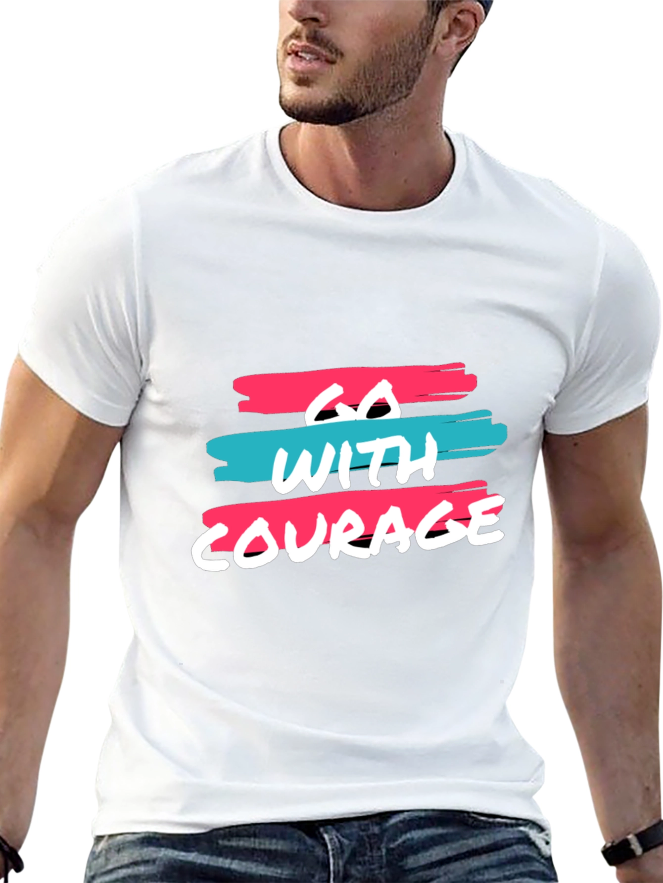 Go With Courage Black Graphic Tee