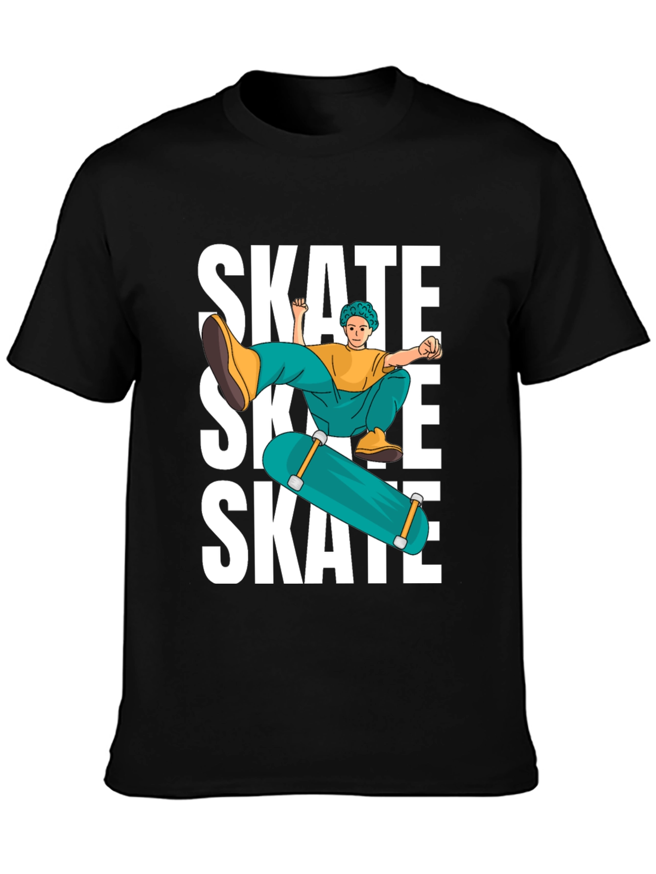 Skate Graphic T-Shirt Cool Skater Tee